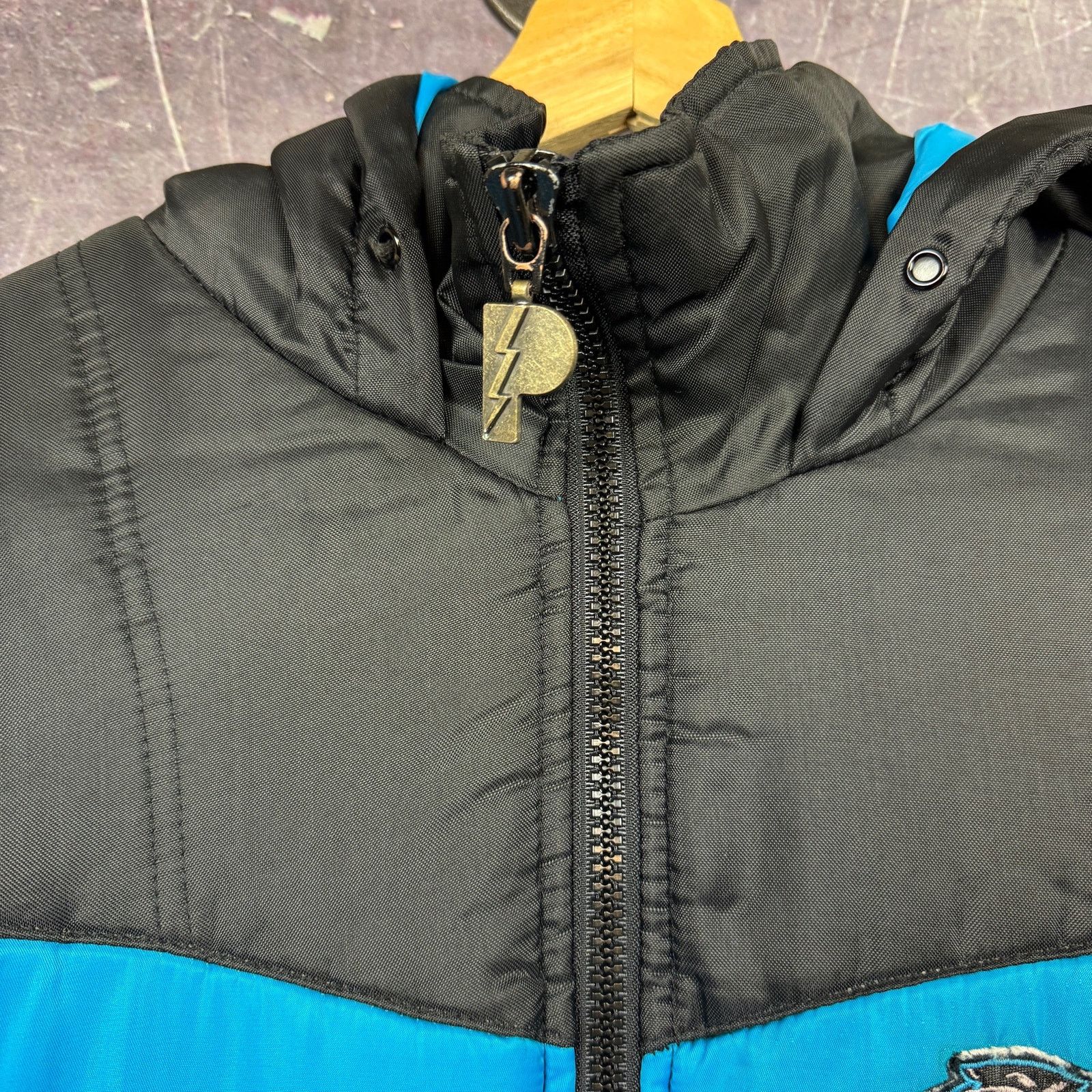 Pro Player × Vintage 90's Blue Pro Player Carolina Panthers Puffer Jacket XL 0216 Size US XL / EU 56 / 4 - 4 Thumbnail