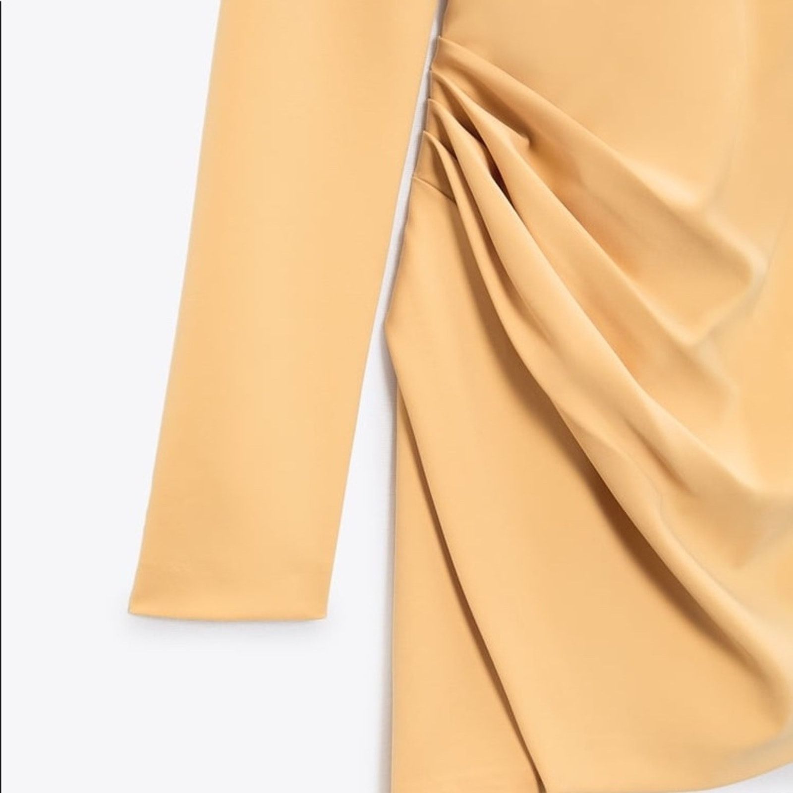 Zara ZARA DRAPED DRESS WITH JEWEL STRAP LIGHT YELLOW Size M / US 6-8 / IT 42-44 - 8 Thumbnail