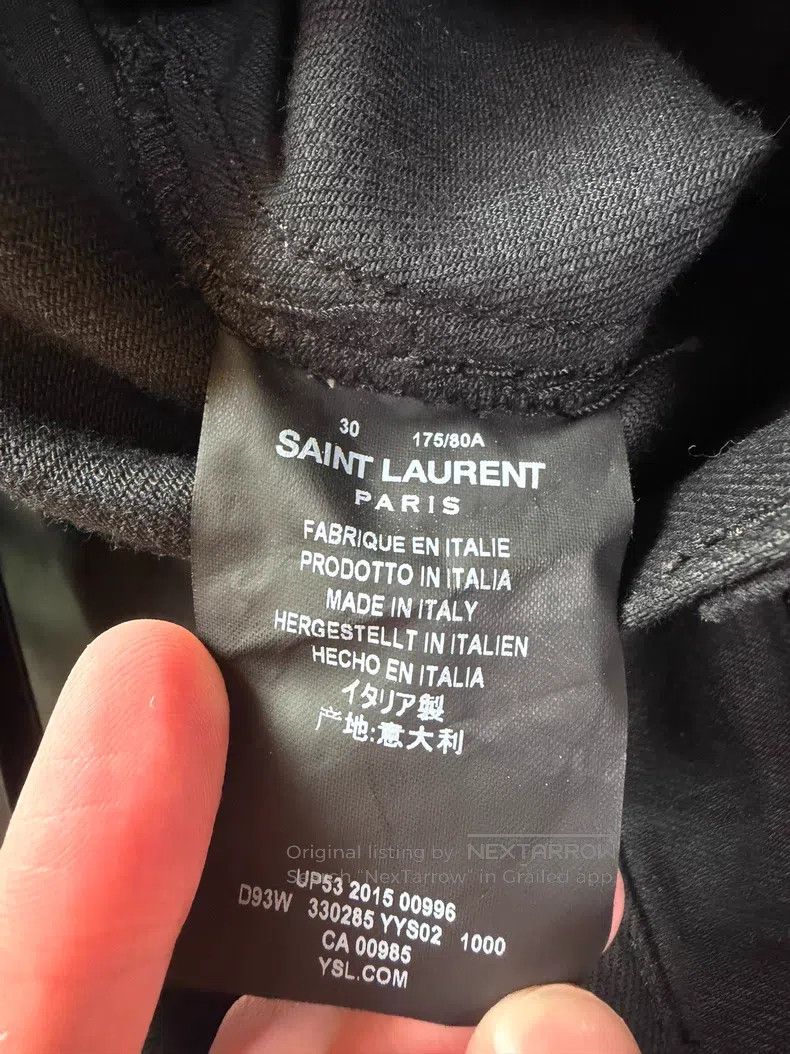 Saint Laurent Paris Saint Laurent Paris Motorcycle Patchwork Denim Pants Size US 30 / EU 46 - 5 Thumbnail