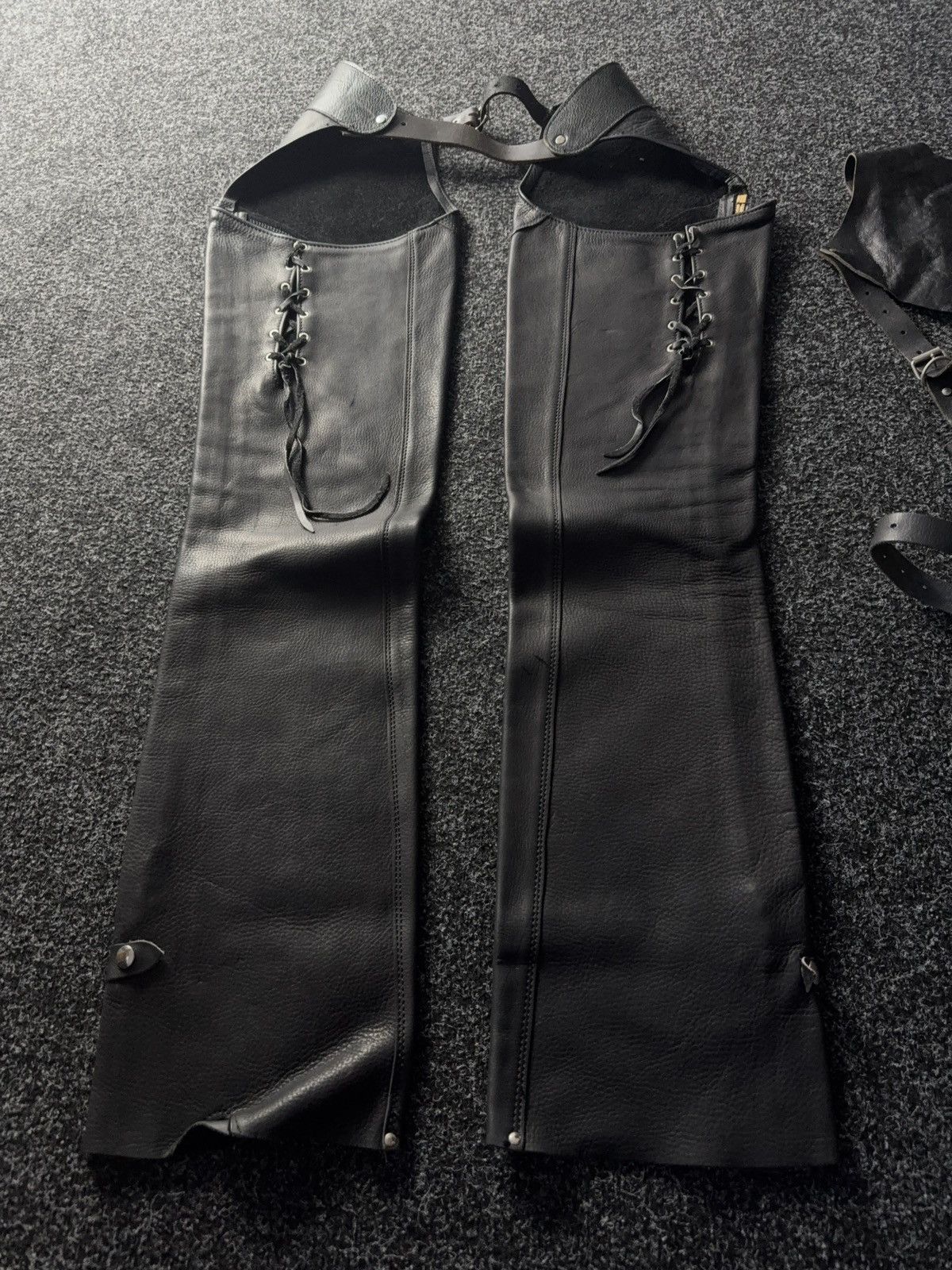 Japanese Brand Gothic BDSM Leather Leggings & Chain Harness Costume Size ONE SIZE - 9 Thumbnail