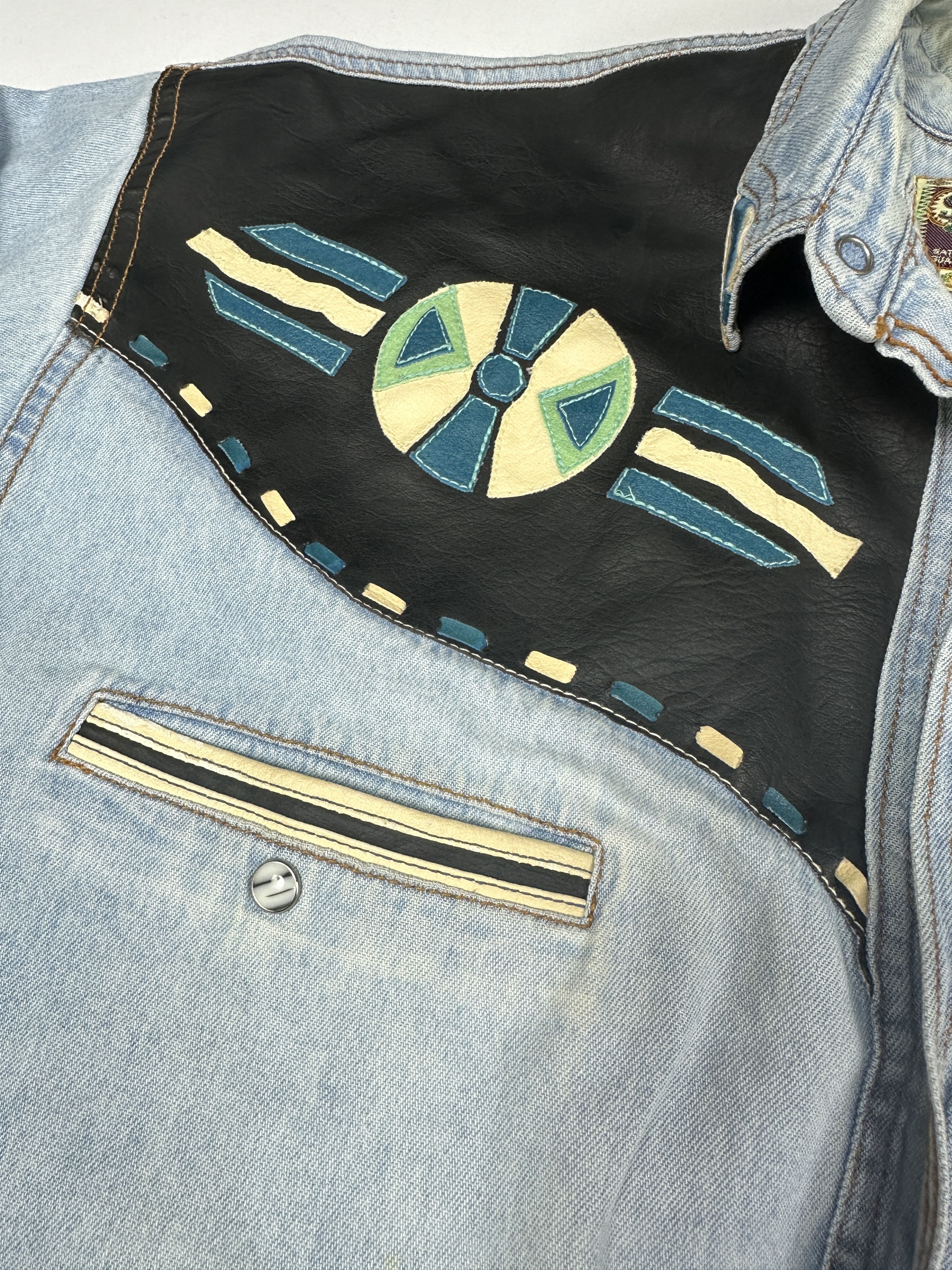 Vintage × Western Rise Vintage Shooter Western Denim Shirt Embroidery size XL Size US XL / EU 56 / 4 - 3 Thumbnail