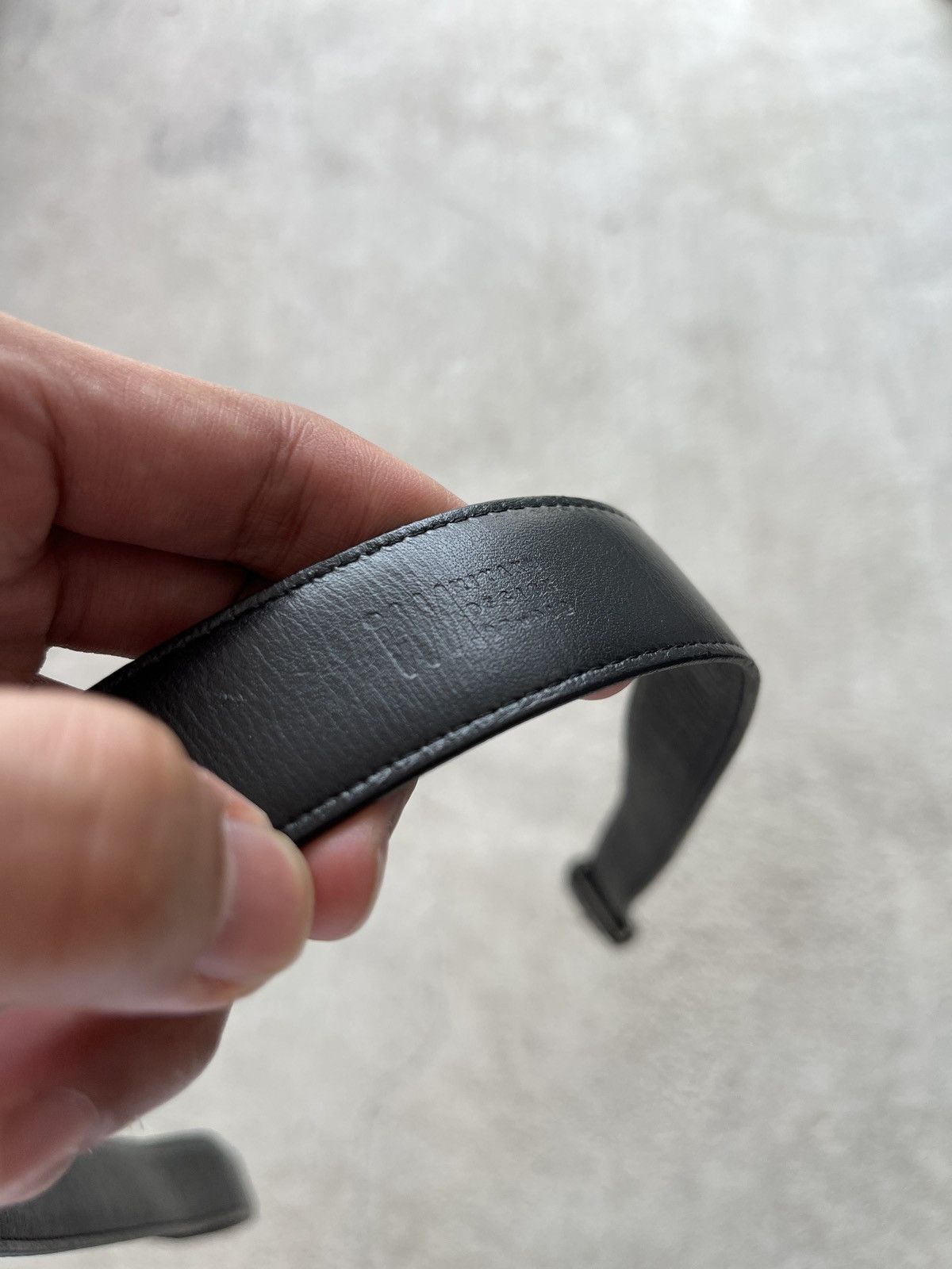 Issey Miyake × Japanese Brand Miyake Design Studio Black Glossy Belt Size ONE SIZE - 2 Thumbnail