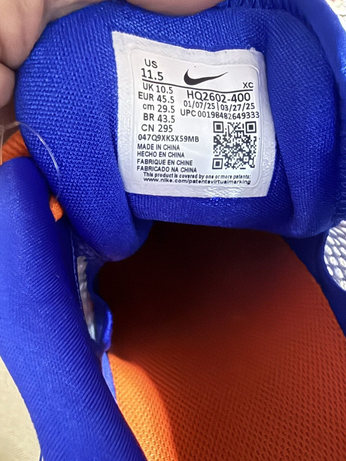 Nike Nike Vapor 12 Hypersmash Racer Blue/Safety Orange Size 11.5 Size US 11.5 / EU 44-45 - 11 Thumbnail