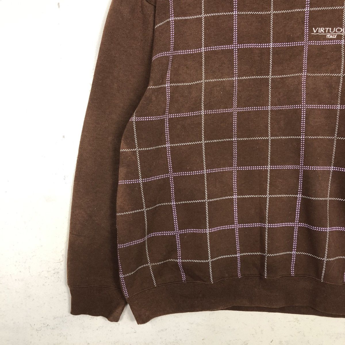 Japanese Brand 📌Vintage Sweatshirt Virtuous Tartan Design Issey Miyake Size US L / EU 52-54 / 3 - 6 Thumbnail