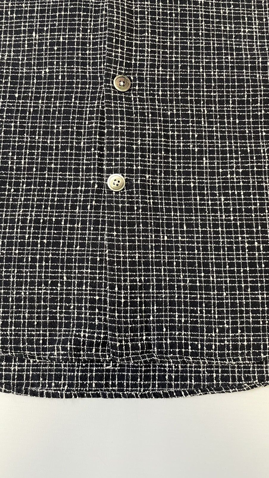 Our Legacy Dark Blue ‘Grid Check Boucle’ Shirt Size US S / EU 44-46 / 1 - 7 Thumbnail