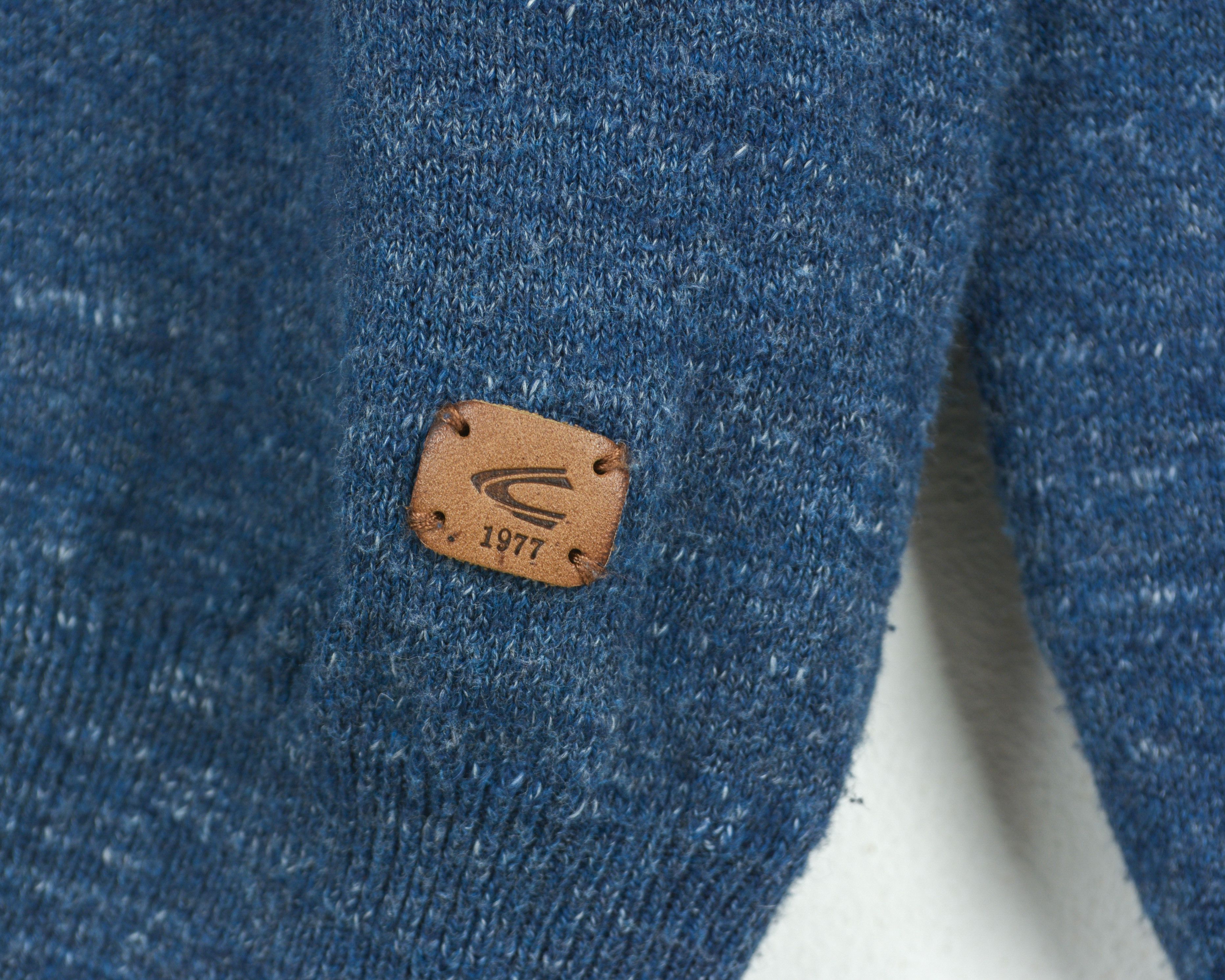 camel active Men M Jumper Pullover Sweater V neck Knitted Cotton Blue Top Size US M / EU 48-50 / 2 - 4 Thumbnail
