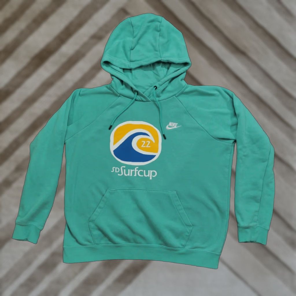 Nike Nike Hoodie Mens L Green Pullover Hooded Classic Sweatshirt Logo Surf Cup 2022 Champions Size US L / EU 52-54 / 3 - 1 Thumbnail