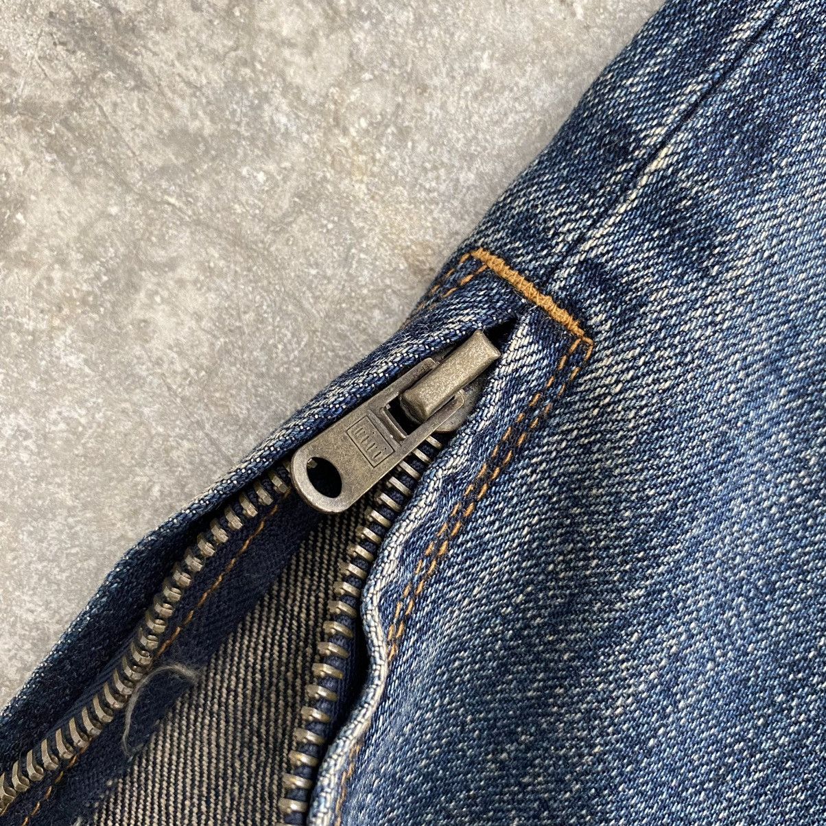 Japanese Brand Koromo X Rico Japan Mud Blue Distressed Flared Denim Jeans Size US 30 / EU 46 - 8 Thumbnail