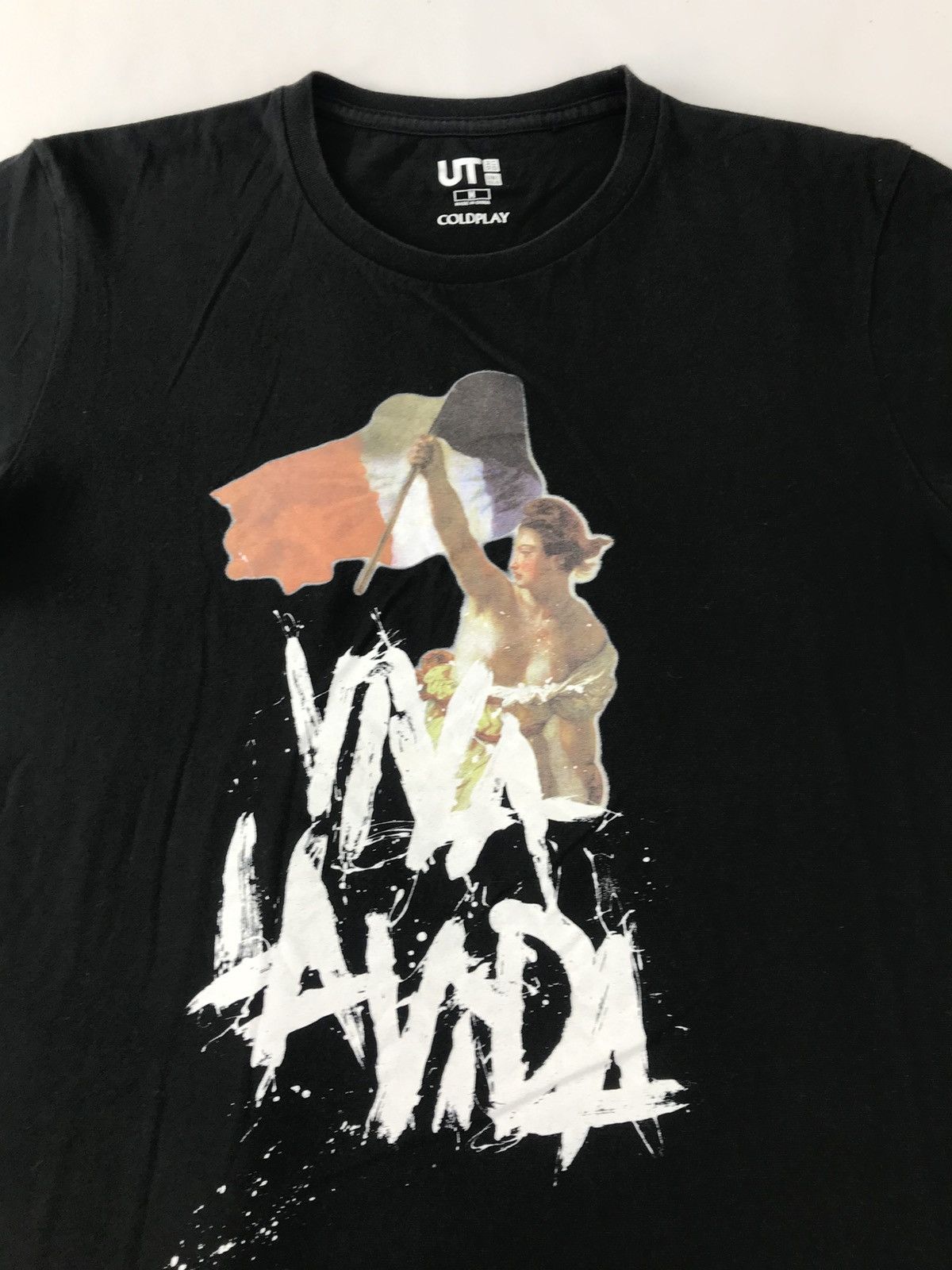 Band Tees Coldplay Viva La Vida 4th Album Graphic Printed Black Tee Size US M / EU 48-50 / 2 - 4 Thumbnail