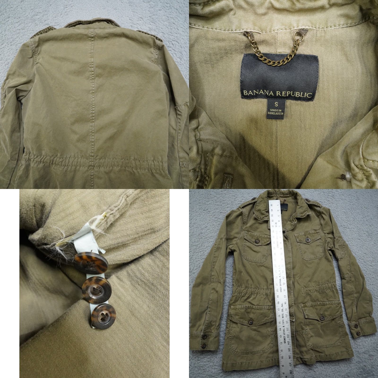 Banana Republic Banana Republic Military Jacket Womens S Green Canvas Cargo Military Jacket Women S Green canvas Jacket Size S / US 4 / IT 40 - 8 Thumbnail