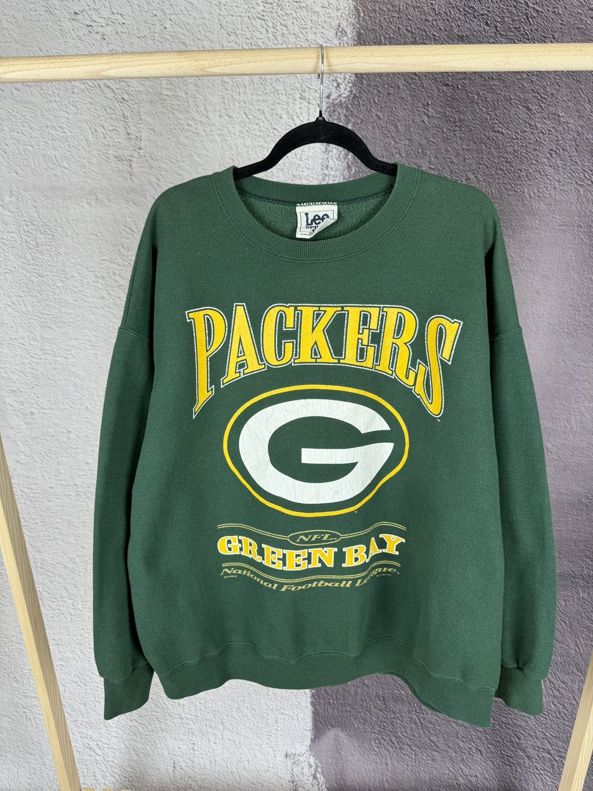 Lee × Nutmeg × Vintage Lee Sport Nutmeg vintg 1997 Packers Green Bay NFL sweatshirt Size US XL / EU 56 / 4 - 1 Thumbnail