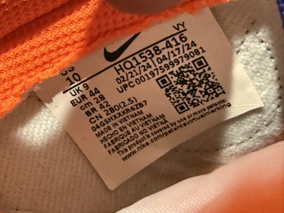 Nike Nike Dunk Low SE Baltic Blue Total Orange Size 10 HQ1538-416 Size US 10 / EU 43 - 8 Thumbnail