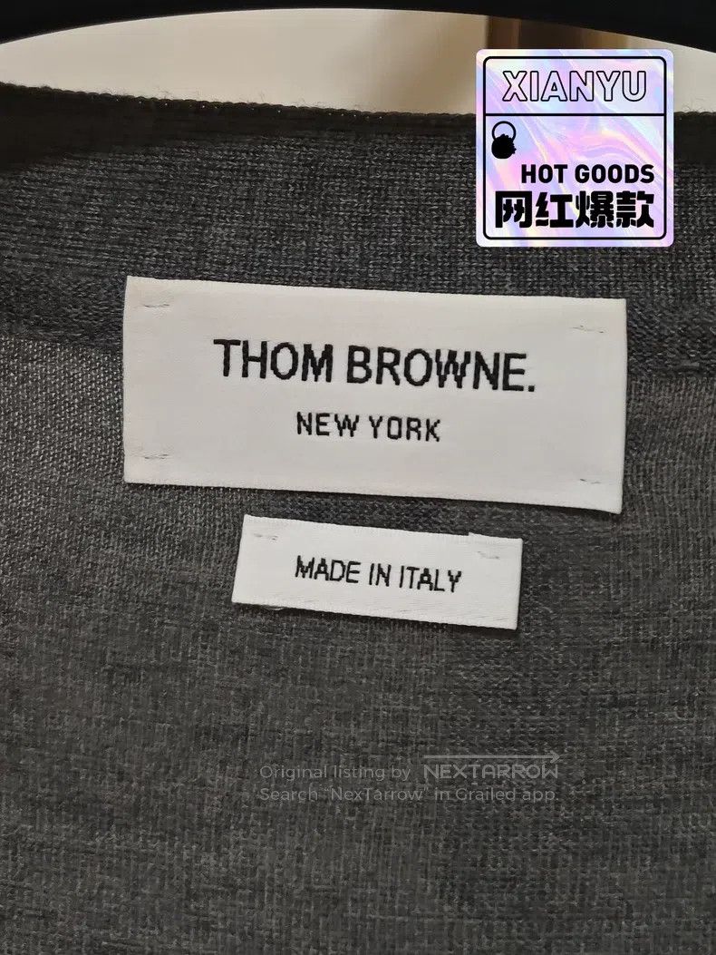 Thom Browne Thom Browne Grey Wool Cardigan Size US S / EU 44-46 / 1 - 6 Thumbnail