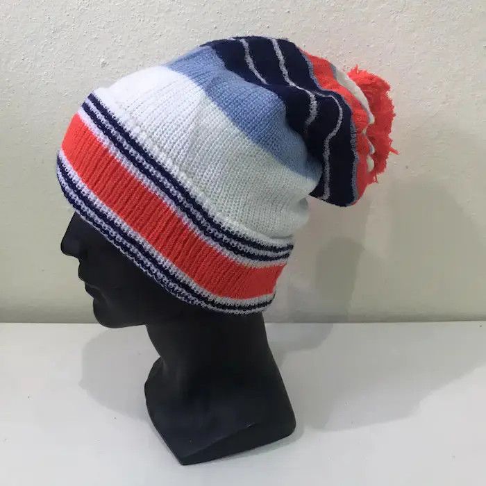Japanese Brand × Vintage Japanese Brand Stripe Design Beanie Hat Size ONE SIZE - 2 Thumbnail