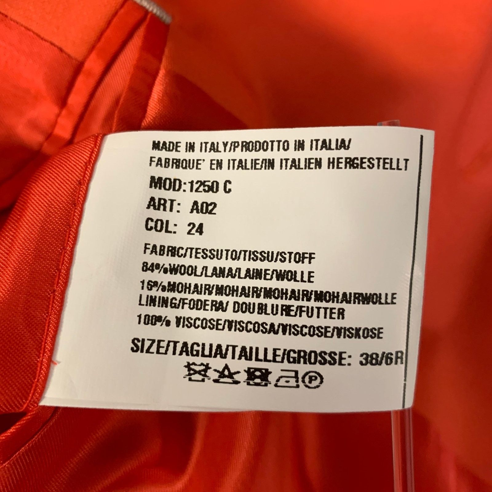 Paul Smith PAUL SMITH Size 38 Orange Wool Blend Notch Lapel Suit Size 38R - 8 Thumbnail