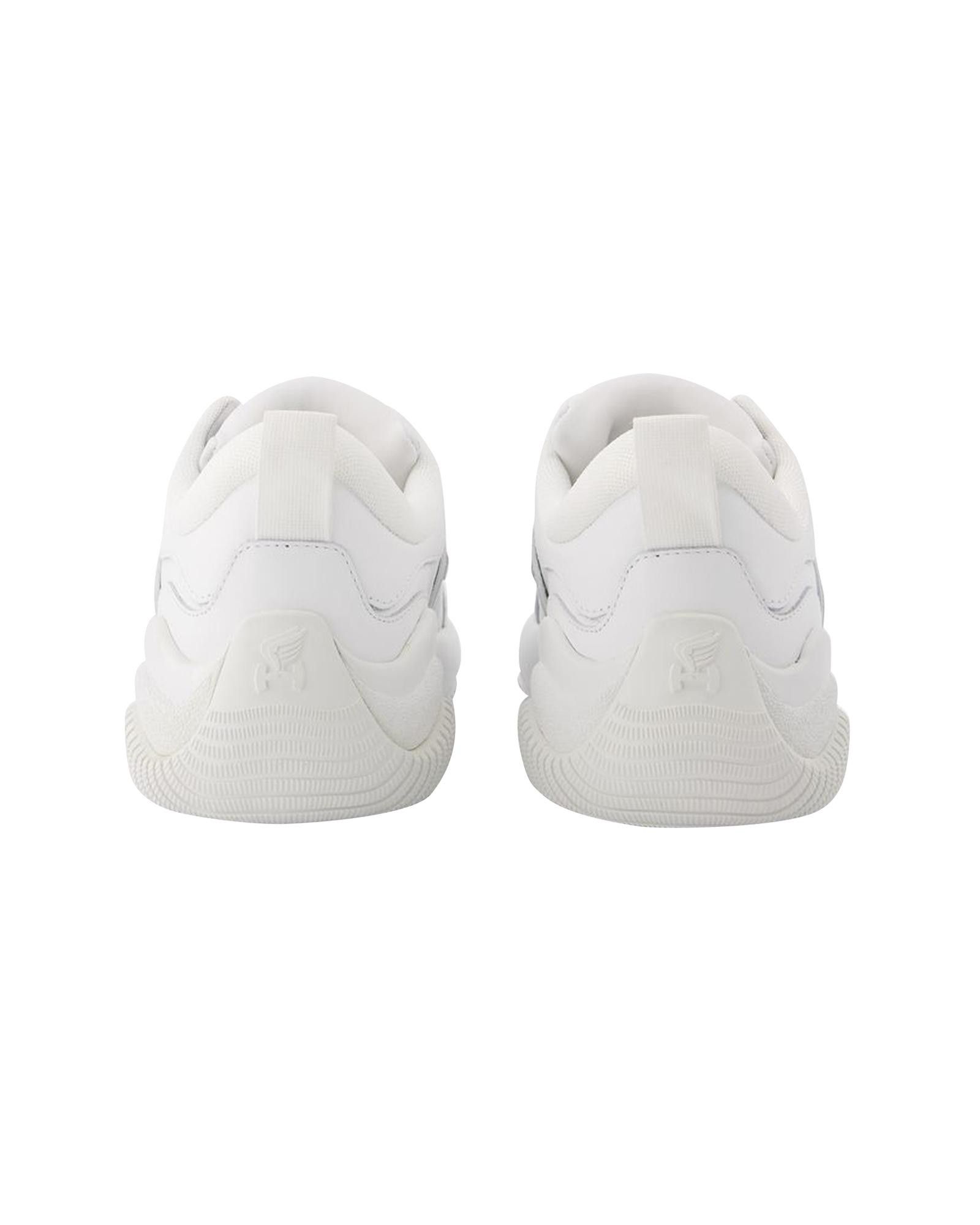 image of Hogan H597 Allacciato H Sneakers In White Leather, Women's