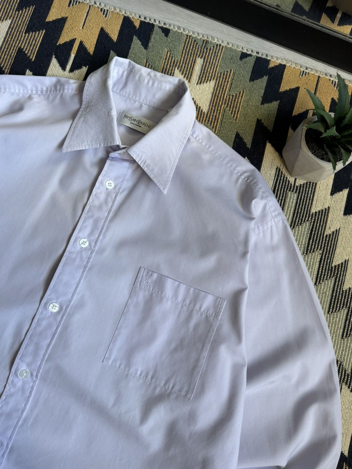 Yves Saint Laurent Vintage YSL Yves Saint Laurent Button Up Shirt Size US XL / EU 56 / 4 - 5 Thumbnail