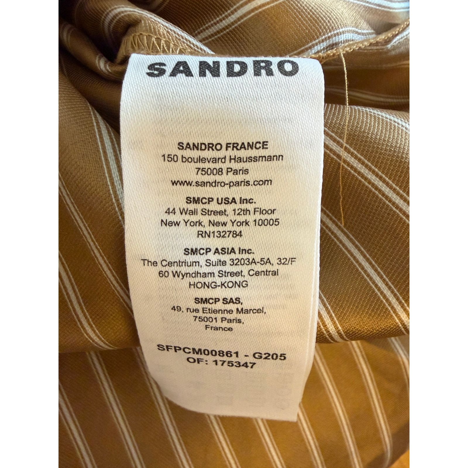Sandro Sandro NWT Striped Long Sleeve Dress Shirt Size M / US 6-8 / IT 42-44 - 5 Thumbnail