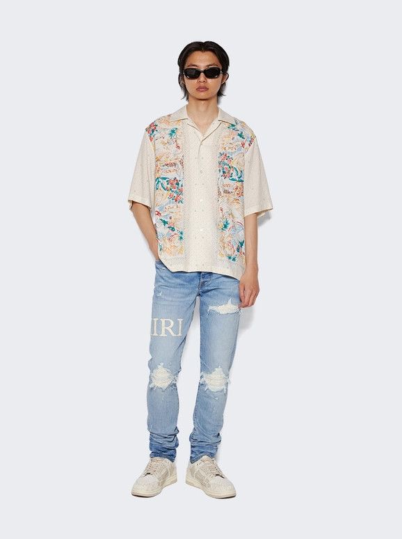 Amiri o1s1wg110525 Boucle Logo Mx1 Jeans in Blue Size US 30 / EU 46 - 2 Thumbnail