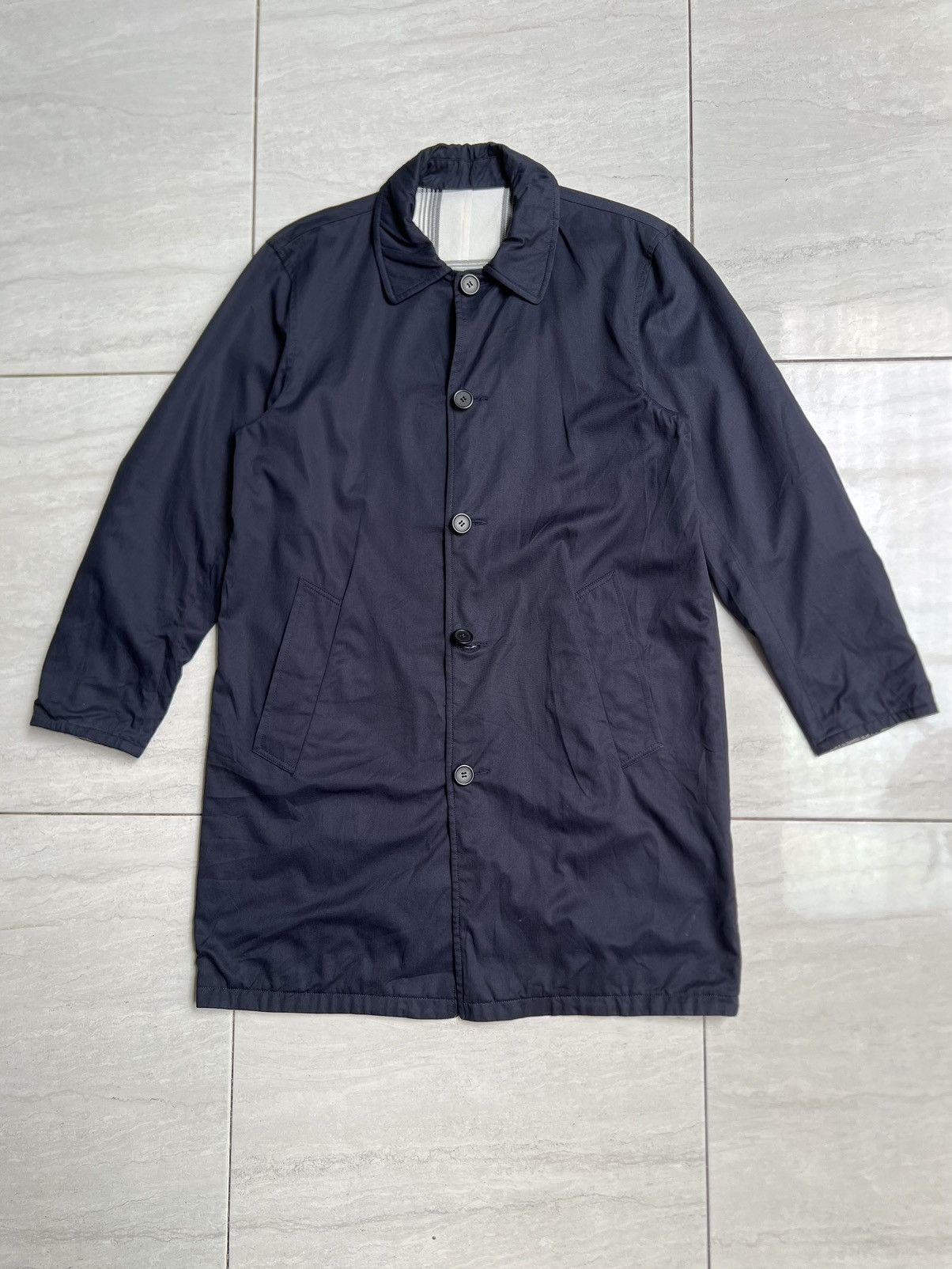 Sandro SANDRO Paris Navy Reversible Coat Jacket Size US M / EU 48-50 / 2 - 1 Thumbnail