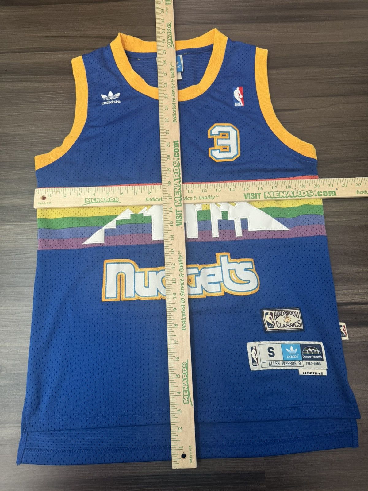 Adidas Denver Nuggets Allen Iverson #3 NBA Hardwood Classics Jersey Size US S / EU 44-46 / 1 - 6 Thumbnail