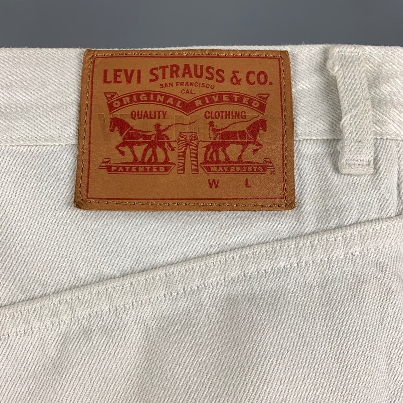 Vetements VETEMENTS Size 32 White Light Blue Cotton Button Fly Jeans Size US 32 / EU 48 - 3 Thumbnail