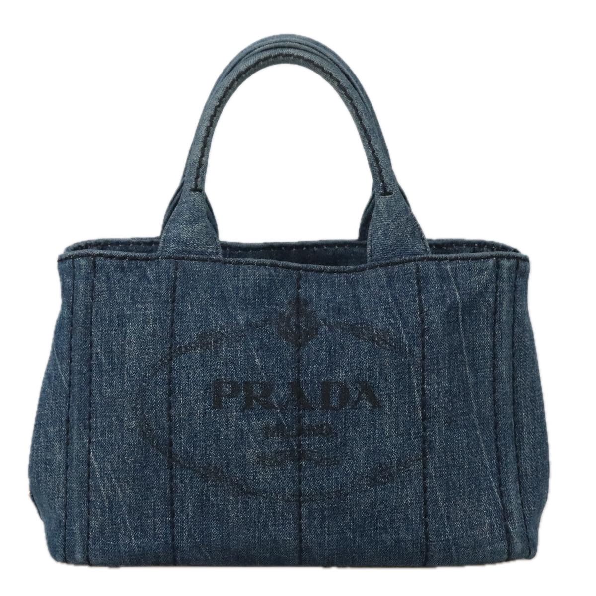 Prada Canapa Blue Denim - Jeans Tote Bag (Pre-Owned) Size ONE SIZE - 1 Thumbnail