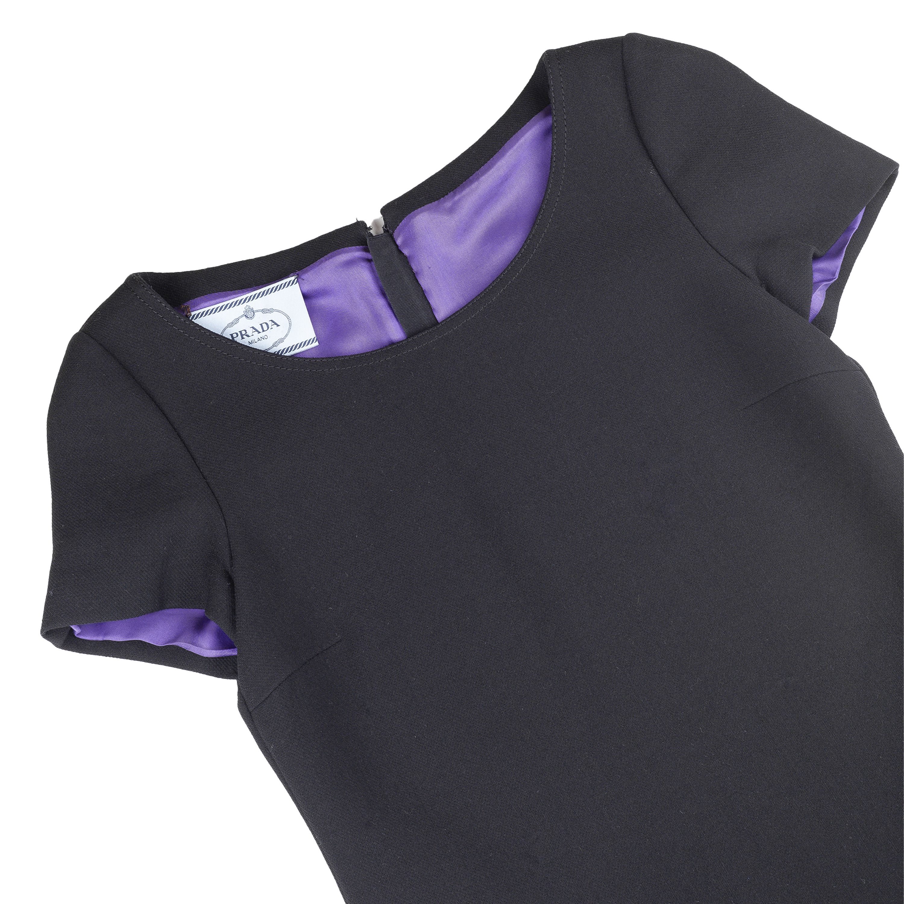 Prada Prada S/S 2014 Button Shift Vintage Black Dress (M) Size M / US 6-8 / IT 42-44 - 3 Thumbnail
