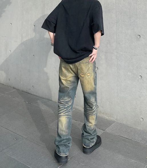Japanese Brand × Jean Vintage Jeans Men Japanese y2k Baggy Wide Leg Size US 29 - 4 Thumbnail