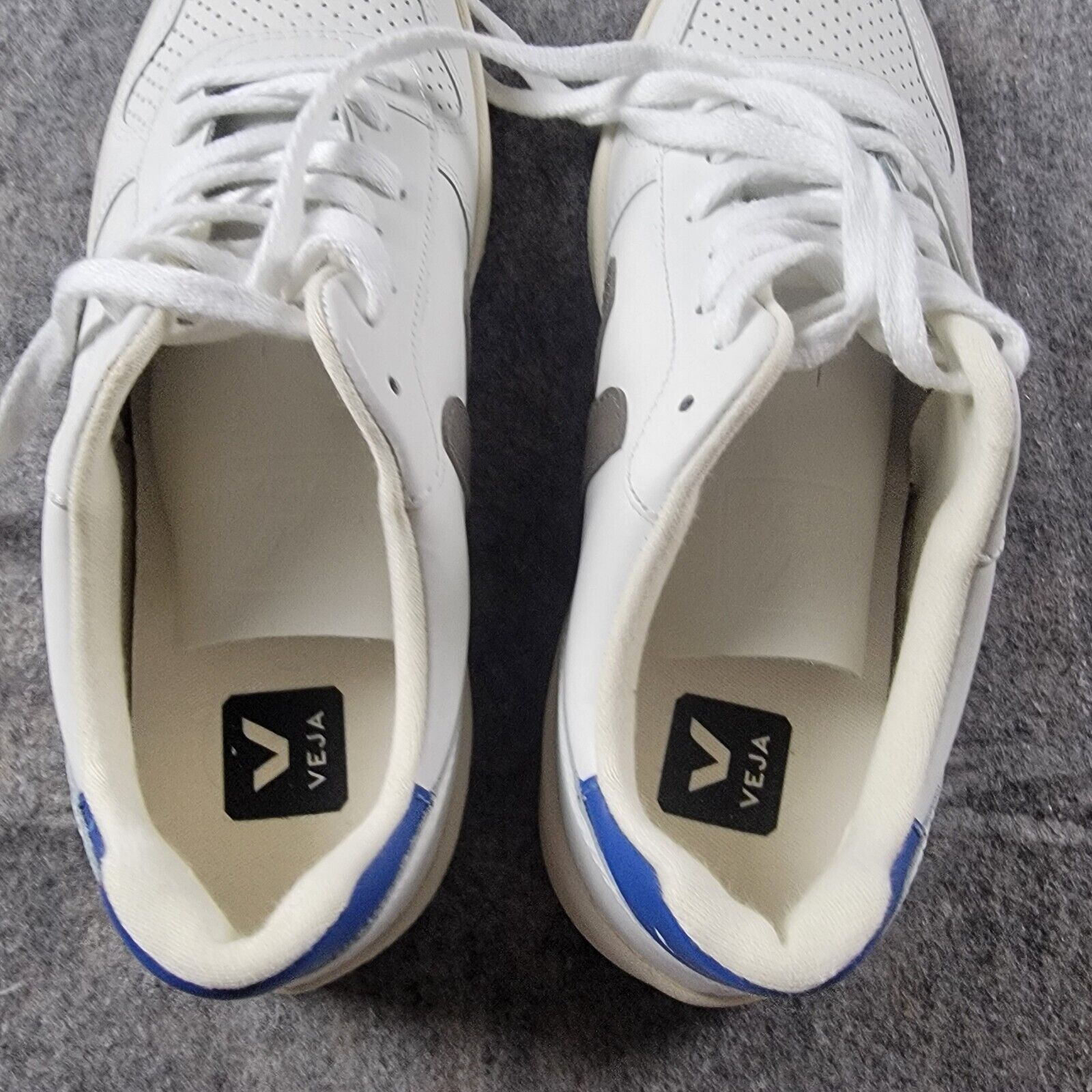 Veja Veja Leather Extra White Kaki Indigo Sneakers VX022283B Size US 8 / EU 41 - 6 Thumbnail