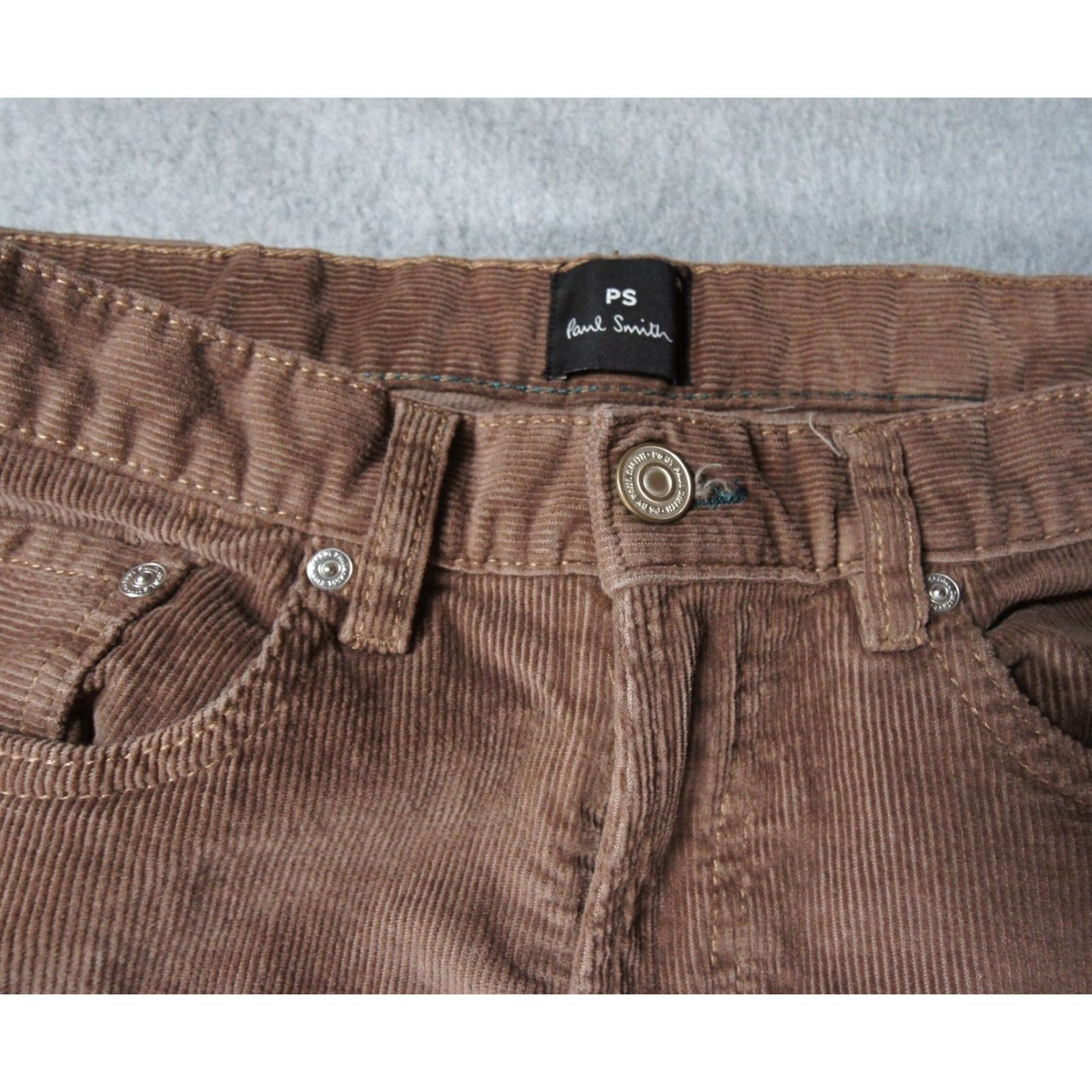 Paul Smith Paul Smith Pants Mens 30 Brown Corduroy Tapered Fit Stretch Casual Adult Size US 30 / EU 46 - 3 Thumbnail