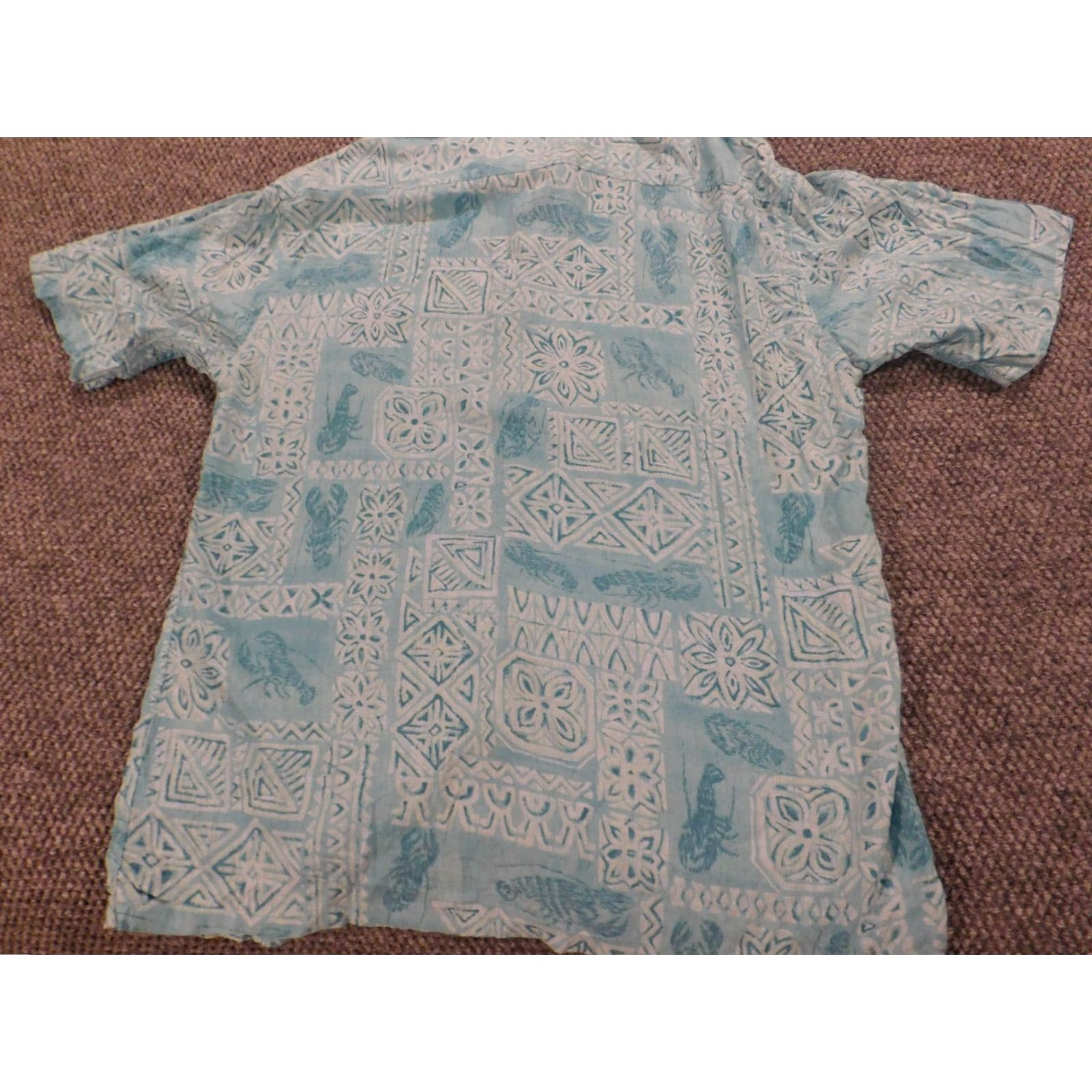 Vintage Campia Moda Mens Shirt Button-Up Blue Rayon Casual Short Sleeve Floral Hawaiian Collar Down Modern Size US M / EU 48-50 / 2 - 7 Thumbnail