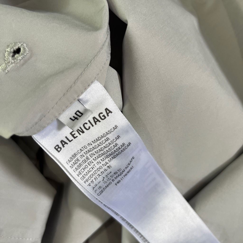 Balenciaga Balenciaga Fitted Wrap Shirt in Light Grey Size M / US 6-8 / IT 42-44 - 15 Thumbnail