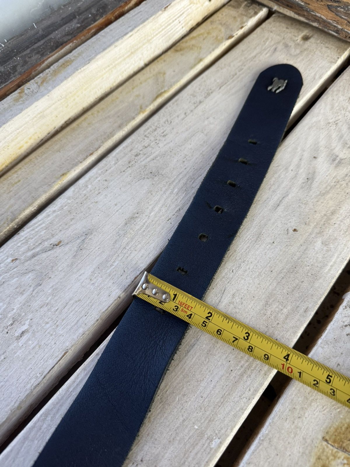 Japanese Brand Vntg Leather Belt Y2K Style Burberry Punk Metal Avant Garde Size ONE SIZE - 13 Thumbnail