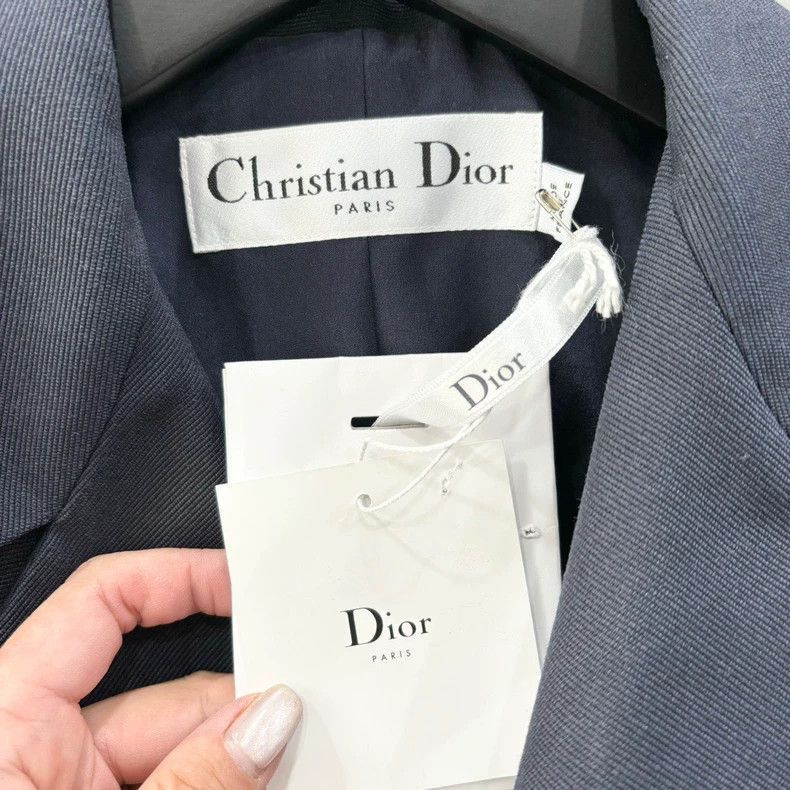 Dior Dior Dark Blue Short Sleeve Tailored Blazer-2506 Size S / US 4 / IT 40 - 3 Thumbnail