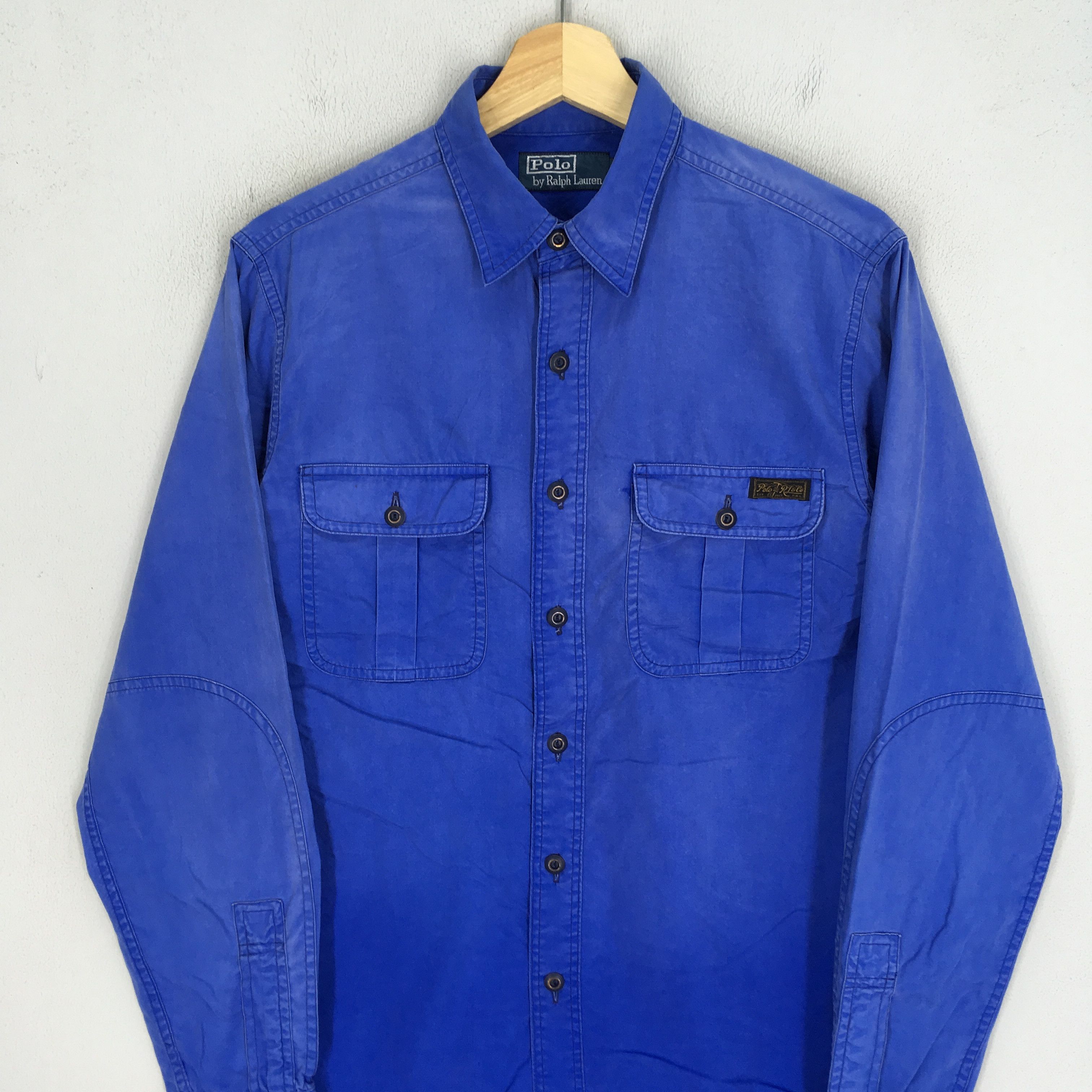 Polo Ralph Lauren Vintage Distressed Polo Ralph Lauren Double Pocket RL Shirt Size US S / EU 44-46 / 1 - 3 Thumbnail