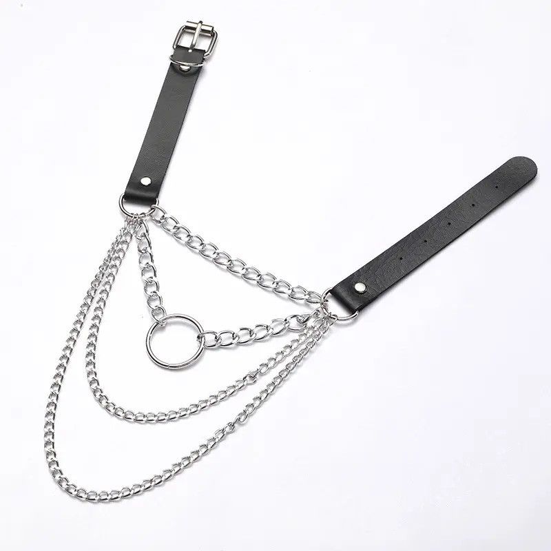 Jewelry Layered Chain Choker Collar Goth Pendant Necklace Size ONE SIZE - 2 Thumbnail