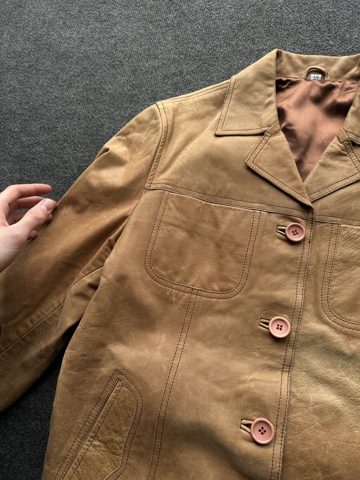 Other 🚨VNTG LEATHER JACKET AVANT GARDE WESTERN BROWN MOTO Size US M / EU 48-50 / 2 - 6 Thumbnail