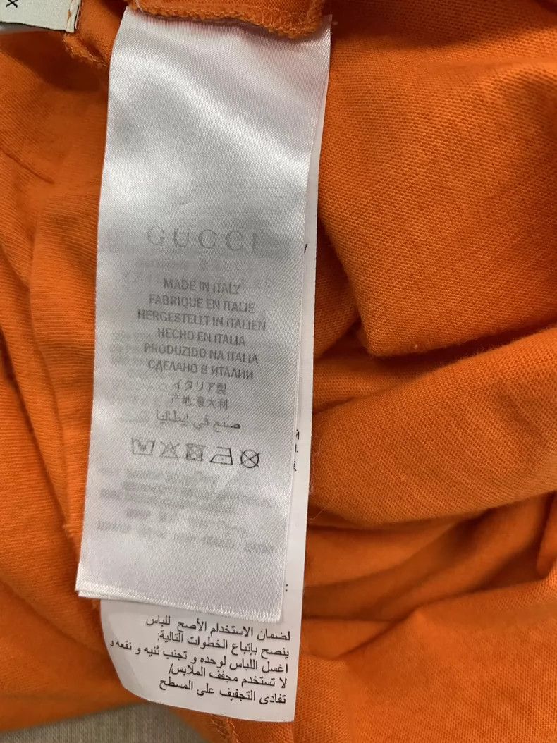 Gucci Gucci Logo letter print round neck orange short sleeves 250 Size US XL / EU 56 / 4 - 4 Thumbnail