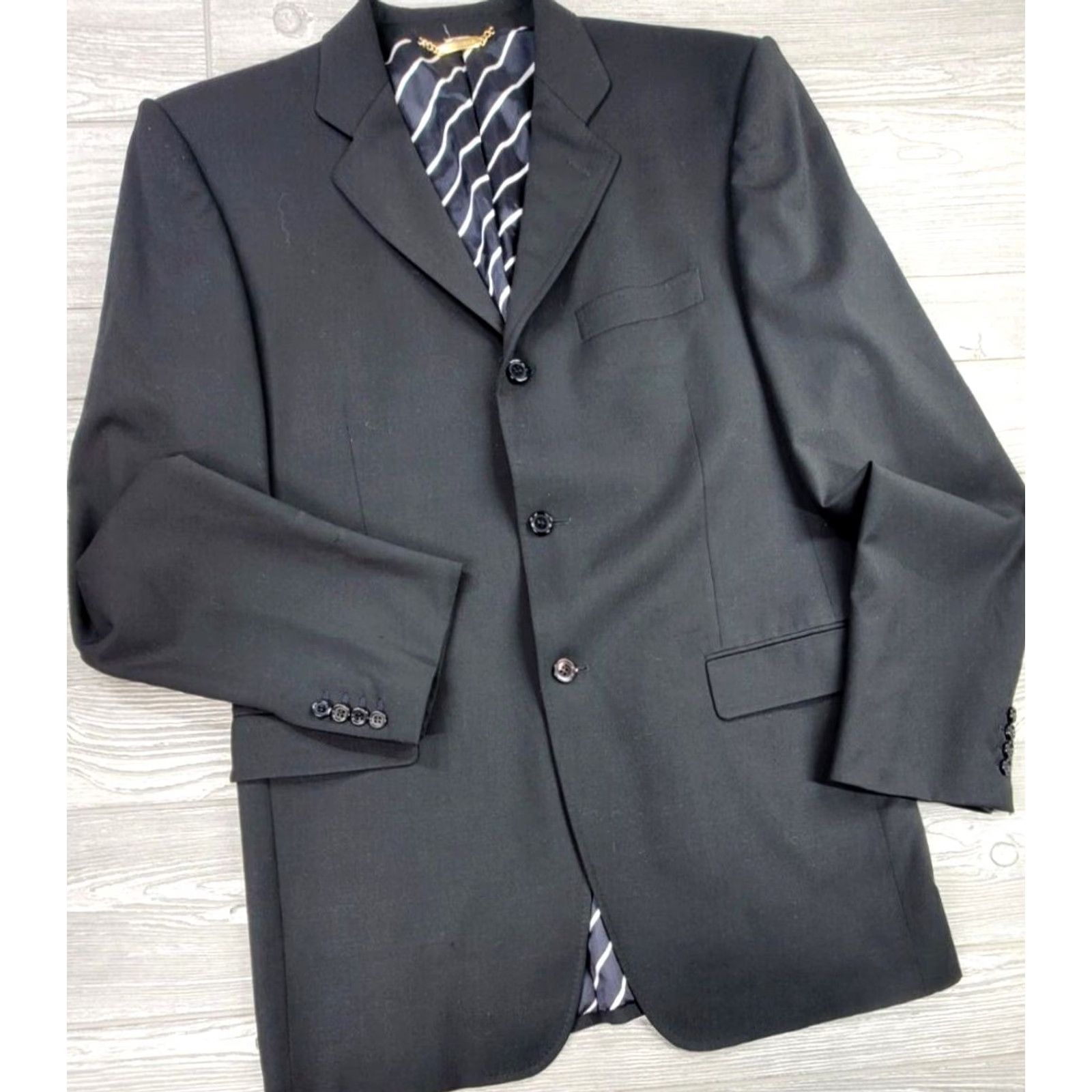 Dolce & Gabbana Dolce&Gabbana Blazer Jacket Black EU 52L US 40L Single-Breasted 3 Button Men Size 52R - 3 Thumbnail