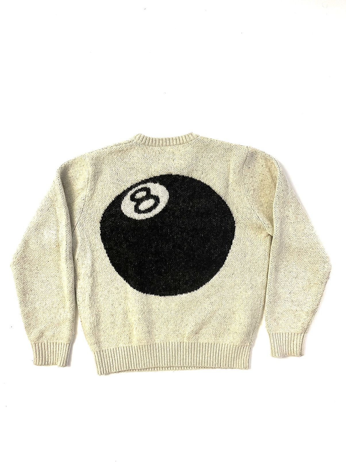 image of Stussy 8 Ball Mohair Jumper in White, Men's (Size XL)