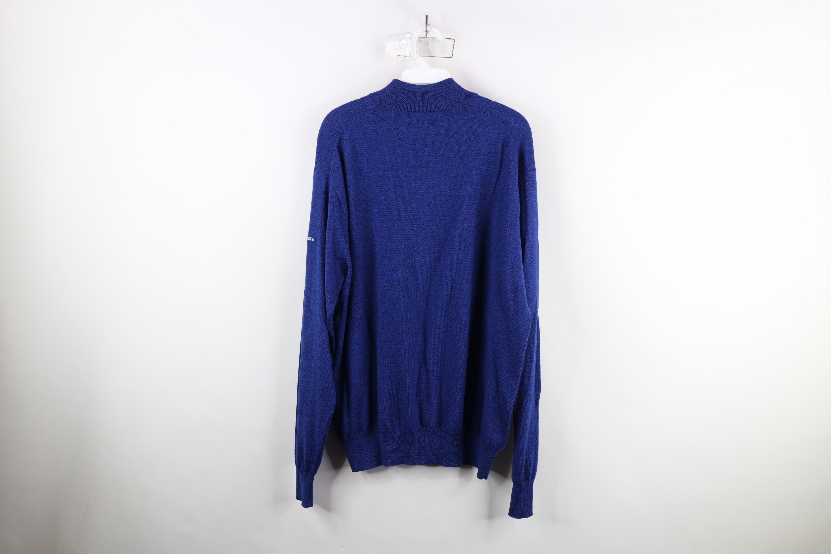 Peter Millar × Vintage Peter Millar Knit Half Zip Pullover Sweater Golfing Blue Size US L / EU 52-54 / 3 - 12 Thumbnail