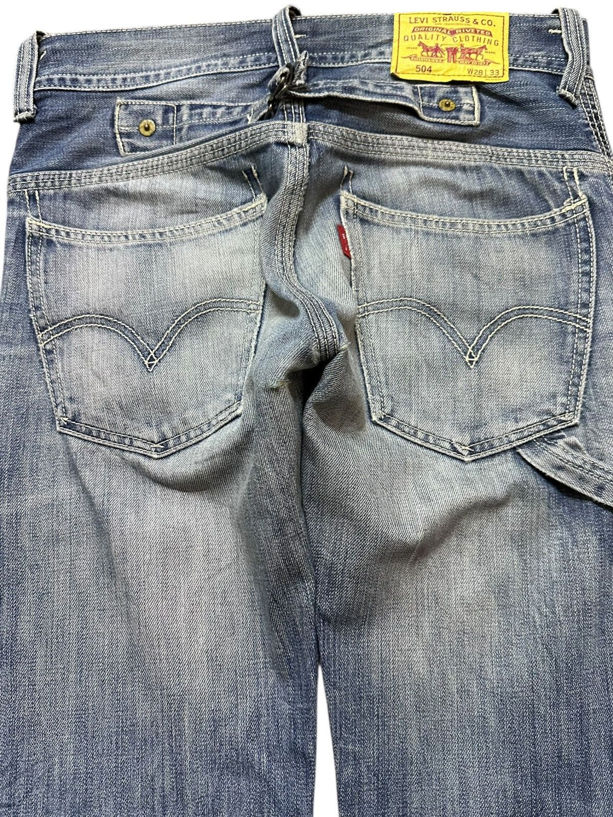 Levi's Vintage Clothing Vintage Levi’s 504 Carpenter Buckle Belt Denim Size US 30 / EU 46 - 6 Thumbnail