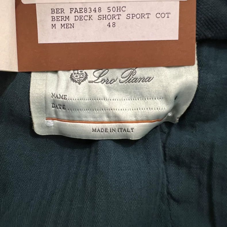 LORO PIANA sizeXL Navy blue elastic cotton men's shorts