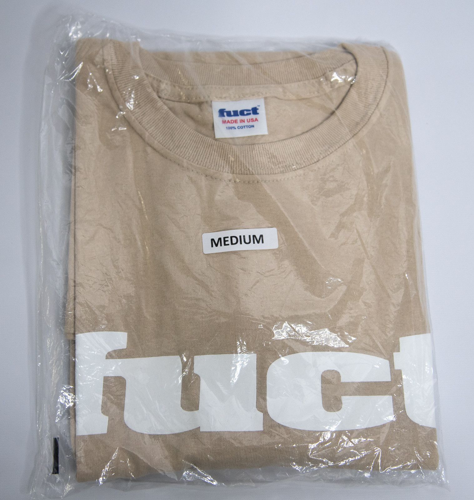 FUCT FUCT - OG LOGO T-SHIRT - Sand Size US M / EU 48-50 / 2 - 2 Thumbnail