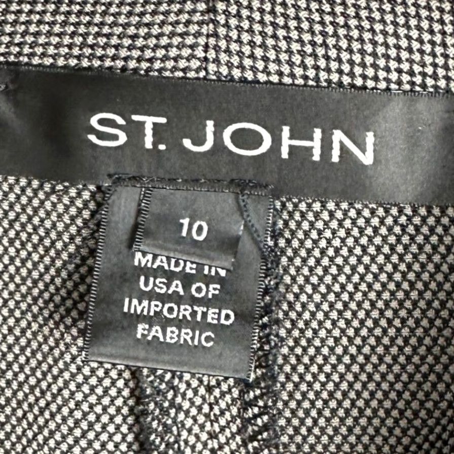 St. John St. John Wool pants Womens 10 Brown Dress Wide Leg Textured Trousers Made In USA Size 32" / US 10 / IT 46 - 4 Thumbnail