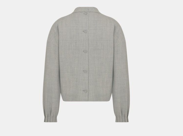 Dior o1w1db11124 Stand Collar Top in Grey Size US S / EU 44-46 / 1 - 2 Thumbnail