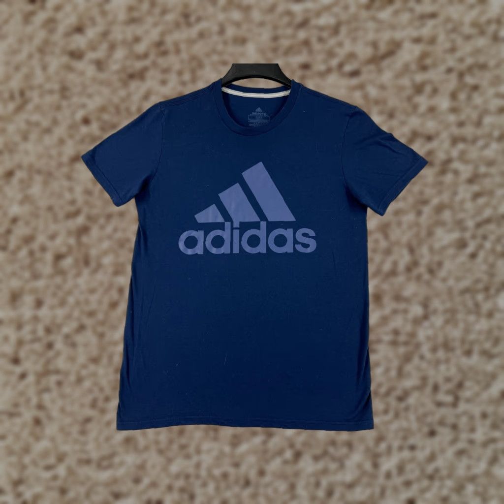 Adidas Adidas Shirt Men Medium Blue Short Sleeve Crew Neck Poly Blend Logo Size US M / EU 48-50 / 2 - 1 Thumbnail