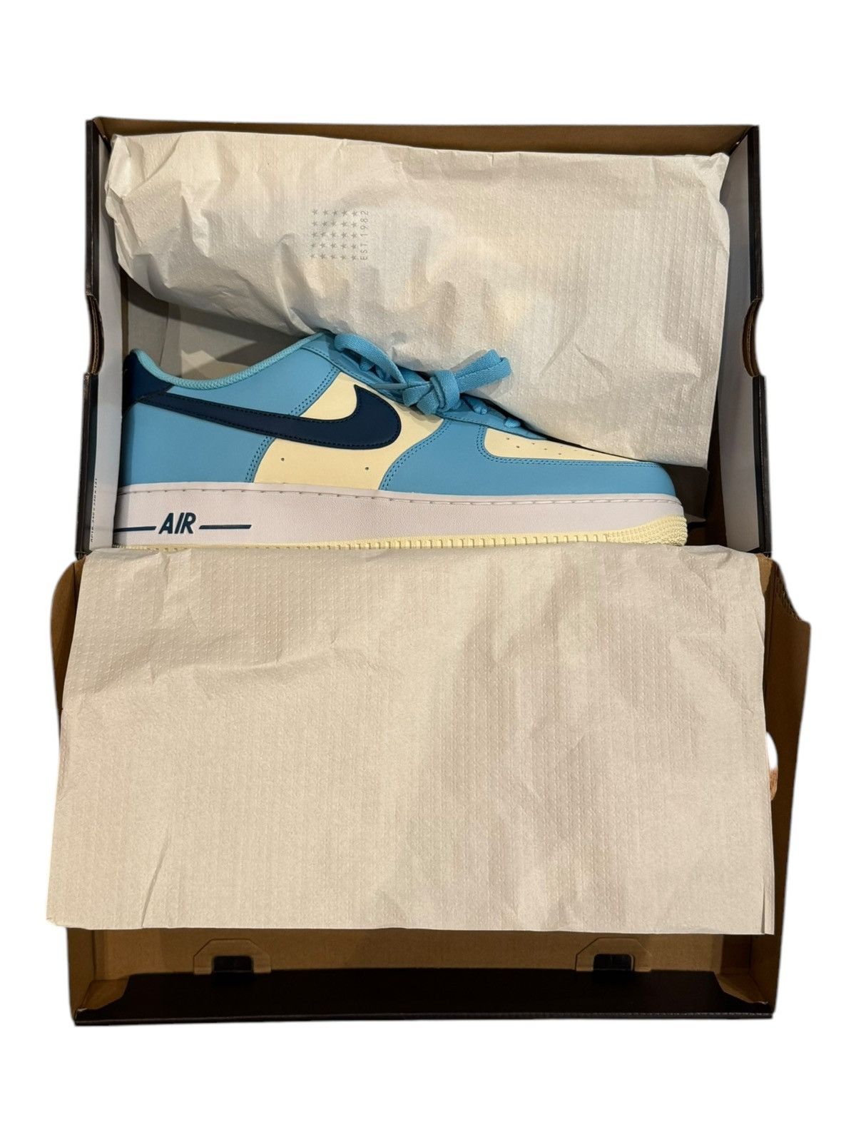 Nike Nike Air Force 1 ‘07 ‘Aquarius Blue Coconut Milk’ Size US 13 / EU 46 - 6 Thumbnail