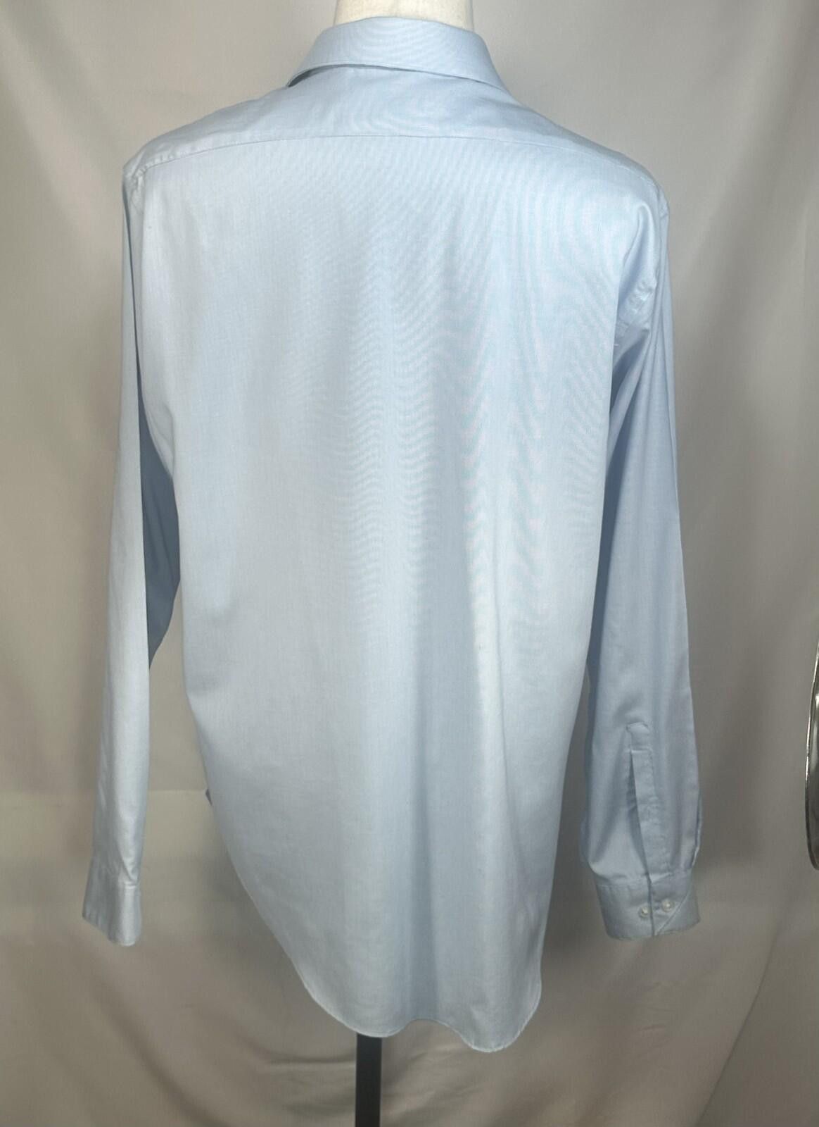 Calvin Klein Calvin Klein Slim Performance Non-Iron Button Up Blue Men XL Size 44R - 2 Thumbnail